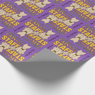 Presente OS GATOS TÊM papel de embalagem personalizado de F