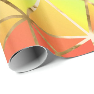 Presente Ouro Glam Rainbow Papel de Enrolamento Diamond