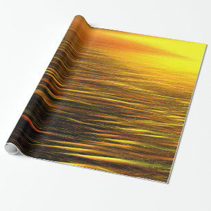 Presente Ouro Sunset em papel de ondulação de dunas de ar