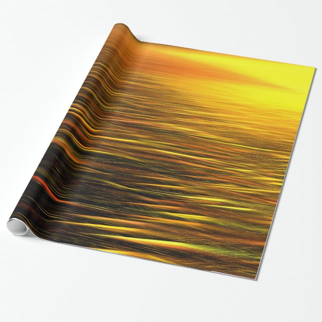 Presente Ouro Sunset em papel de ondulação de dunas de arei (Desenrolado)