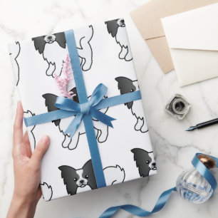 Presente Padrão De Cachorro De Cartoon De Papel Branco E P