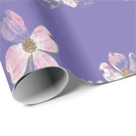 Presente Padrão de madeira no papel de enrolamento