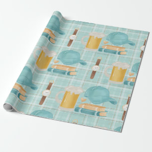 Presente padrão de papel de embalagem elegante e dia de os