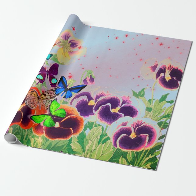 Presente PAINÉIS DE Papel COM ESTRELAS VERMELHAS (Desenrolado)