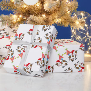 Presente País de Vaca de Papel de Embalagem de Natal