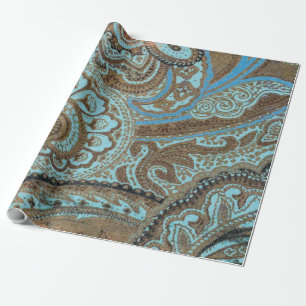 Presente Paisley Damask - Papel de enrolamento