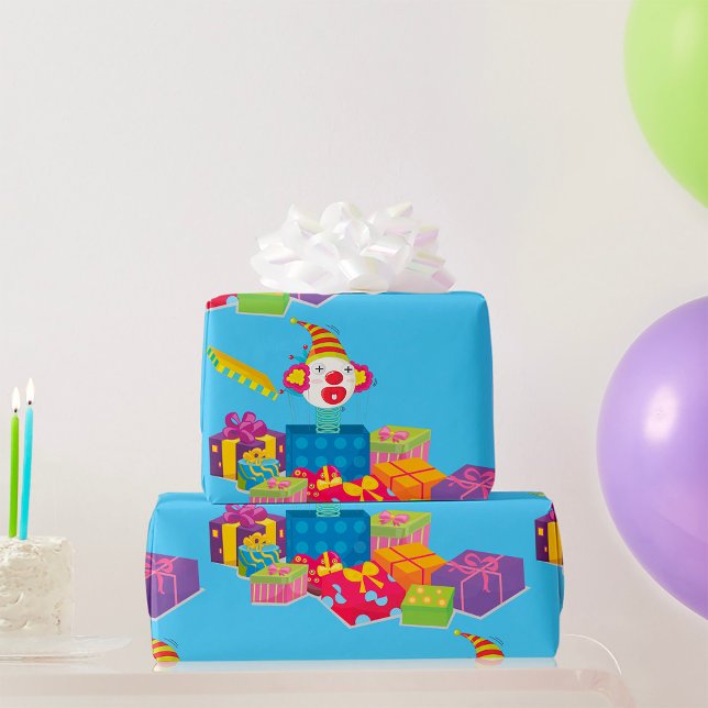 Presente Palhaço De Brinquedo Em Papel De Embalagem (Criador carregado)