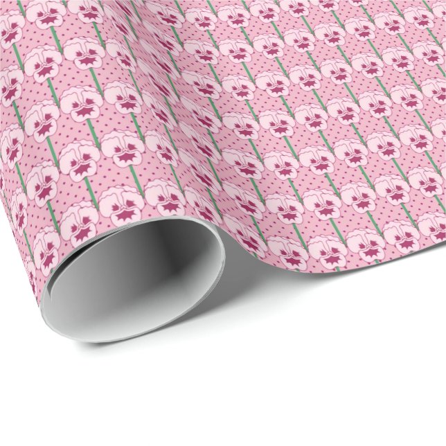 Presente Pancas cor-de-rosa - padrão de papel de parede ret (Ponta do rolo)