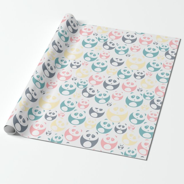 Presente Panda Magic: Adorável Design de Papel de Moldagem (Desenrolado)