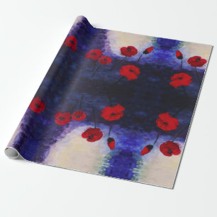 Presente Papagaios vermelhos Papel de Arte Roxo