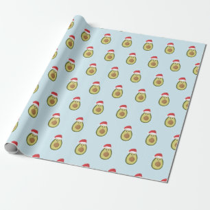 Presente Papais noeis Avocado Papel de Moldagem de Natal