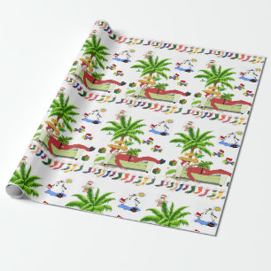 Presente Papais noeis De Bum De Verão De Praia De Papel De