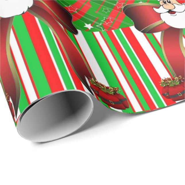 Presente Papais noeis de Papel de Moldagem de Natal (Ponta do rolo)