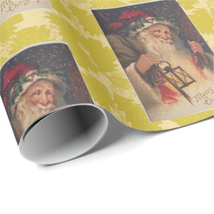Presente Papais noeis De Papel De Moldagem De Natal, Vintag