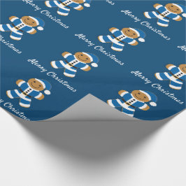 Presente Papais noeis Gingercake Man Blue | Papel de enrola