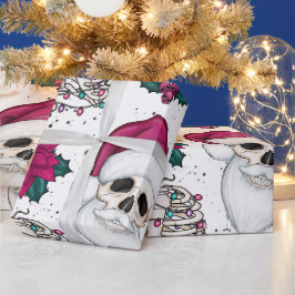 Presente Papais noeis Papel de moldagem de natal em crânio
