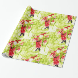 Presente Papais noeis Whimsical Papel de moldagem de Natal