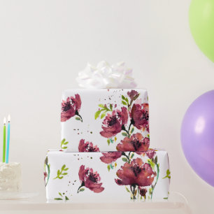 Presente Papas Vermelhas Fleur Papel de Mola Floral por Aqu