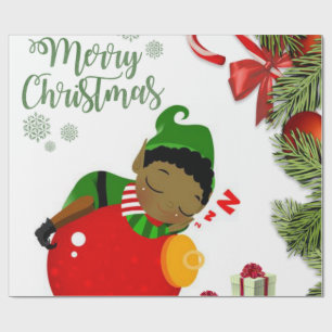 Presente Papel Africano de Moldagem de Natal Elf
