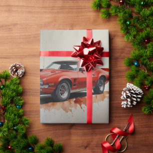 Presente Papel Americano Clássico de Embalagem de Carros Ve