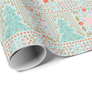 Presente Papel Azul de Moldagem Bonito de Natal Festivo