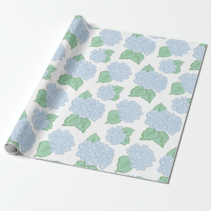 Presente Papel Azul De Quebra De Hidrangea