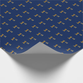 Presente Papel Azul, Faux Dourado 1 rua (Primeira) de Encap