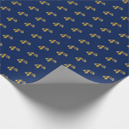 Presente Papel Azul, Faux Dourado 4.º (4.º) de Encapsulamen