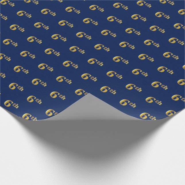 Presente Papel Azul, Faux Dourado 6 (Sexto) de Encapsulamen (Ponta)