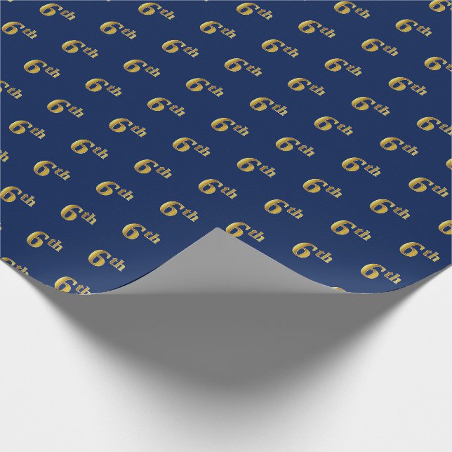 Presente Papel Azul, Faux Dourado 6 (Sexto) de Encapsulamen (Ponta)