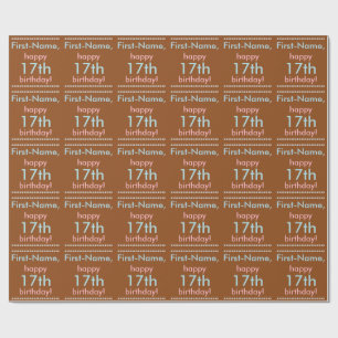 Presente Papel básico de embalagem de 17º aniversário