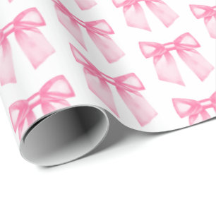 Presente Papel bonito de enrolamento do Arco rosa