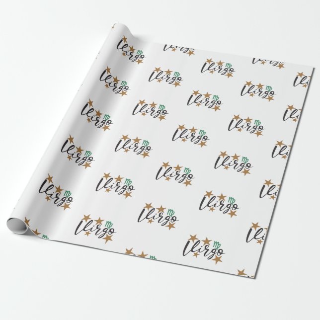 Presente Papel branco de empacotamento de sinais da estrela (Desenrolado)