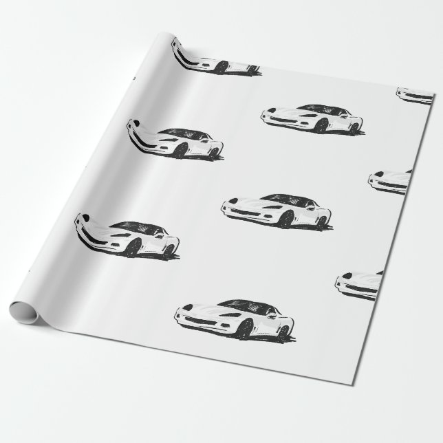 Presente Papel branco de enrolamento de corvetas C6 (Desenrolado)