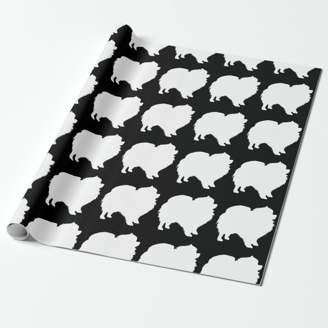 Presente Papel branco de prato de madeira da Pomerânia pret (Desenrolado)
