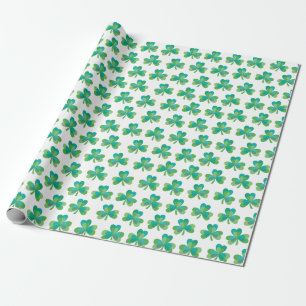 Presente Papel Branco de Quebramento de Padrão de Shamrock