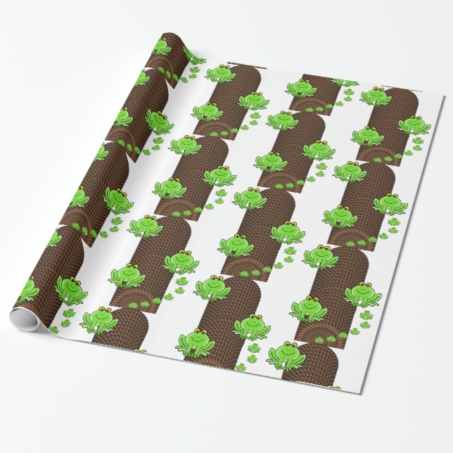 Presente Papel Brilhante, Corda de Sapos Verdes (Desenrolado)