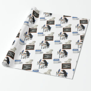 Presente Papel Brilhante De Envolvimento, Escritório De Pin