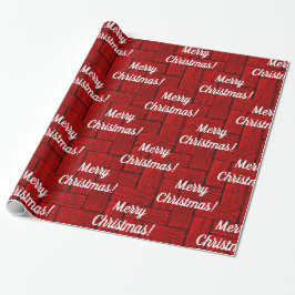 Presente Papel Brilhante de moldagem de Natal Vermelho