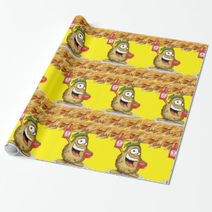 Presente Papel Brilhante Para Embalagem, Batata, Fritas De 
