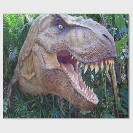 Presente Papel brilhante para empacotamento de dinossauros