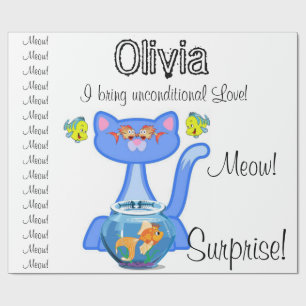 Presente Papel Brilhante, Surpresa de Gatos Felinos