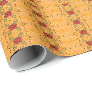 Presente Papel clássico de empacotamento em Dourado e leitu