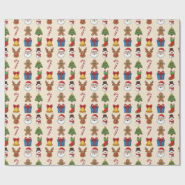 Presente Papel clássico de moldagem de Natal