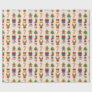 Presente Papel clássico de moldagem de Natal