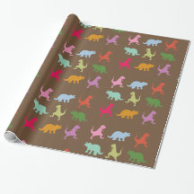 Papel Colorido de Enrolação de Dinossauros