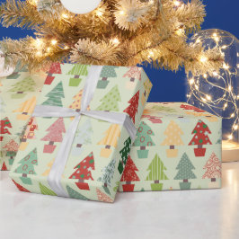Presente Papel colorido de enrolamento de árvores de Natal