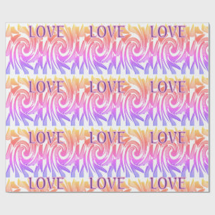Presente Papel colorido de enrolamento "Love"