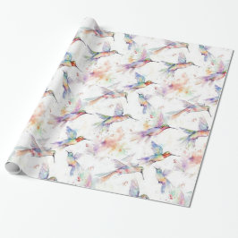 Presente Papel Colorido de Moldagem de Hummingbird