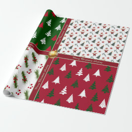 Presente Papel colorido de moldagem de Natal com texto